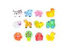 Wooden blocks for threading board board board farm animals 5