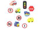 Wooden blocks for threading vehicles traffic signs 4