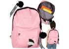 Youth single compartment school backpack pink 1