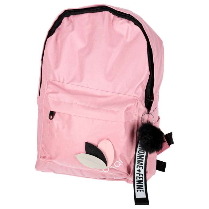 Youth single compartment school backpack pink