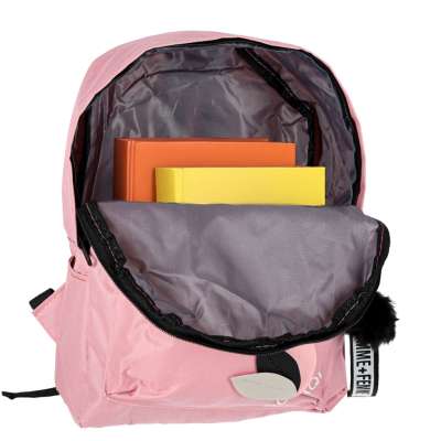Youth single compartment school backpack pink
