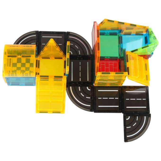 3D construction magnetic blocks construction vehicles 50 elements