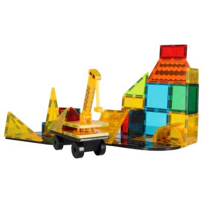 3D construction magnetic blocks construction vehicles 50 elements