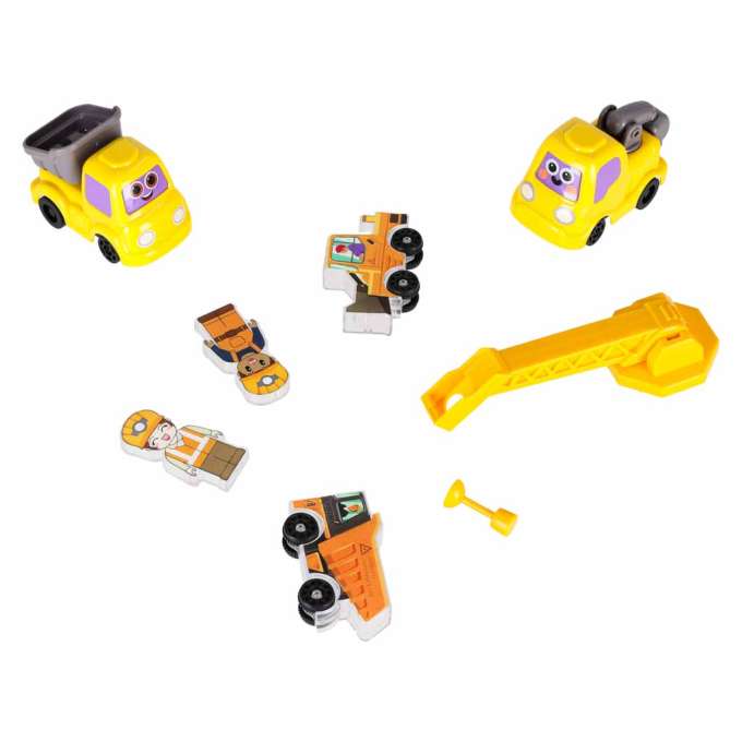 3D construction magnetic building blocks construction machinery 92 pieces