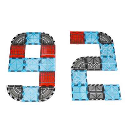 3D magnetic construction blocks city cars 91 elements