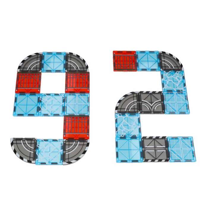 3D magnetic construction blocks city cars 91 elements