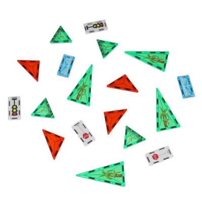 3D magnetic construction blocks city cars 91 elements