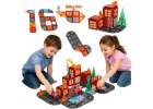 3D magnetic construction blocks fire department 2 cars 92 elements 1