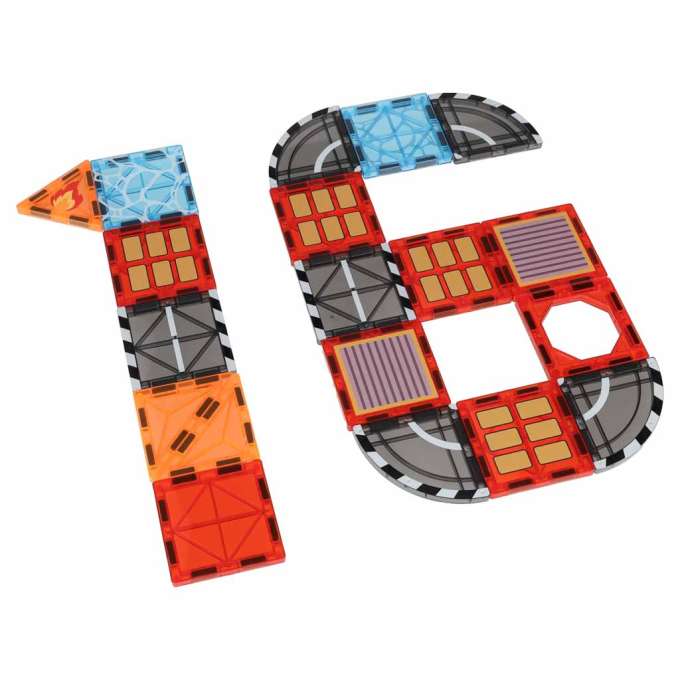 3D magnetic construction blocks fire department 48 elements