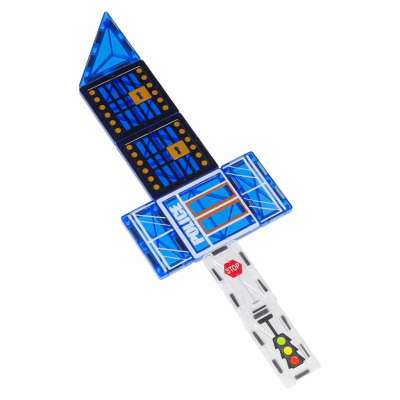 3D magnetic construction blocks police police cars 91 elements