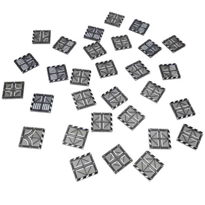 3D magnetic construction blocks police police cars 91 elements