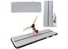 Air Track Gymnastics Mat Exercise Mat Inflatable Gray 1