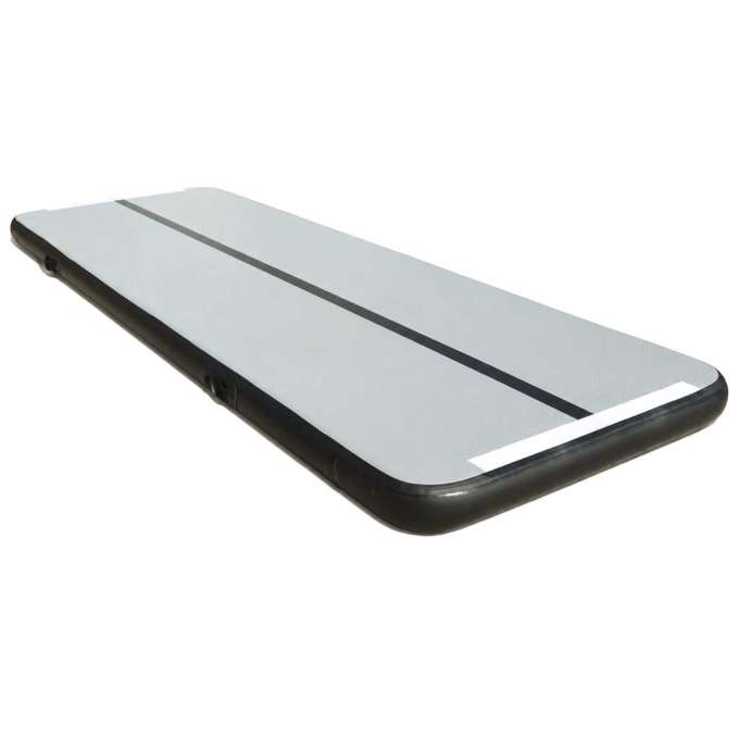 Air track materac gimnastyczny mata do ćwiczeń pompka szara