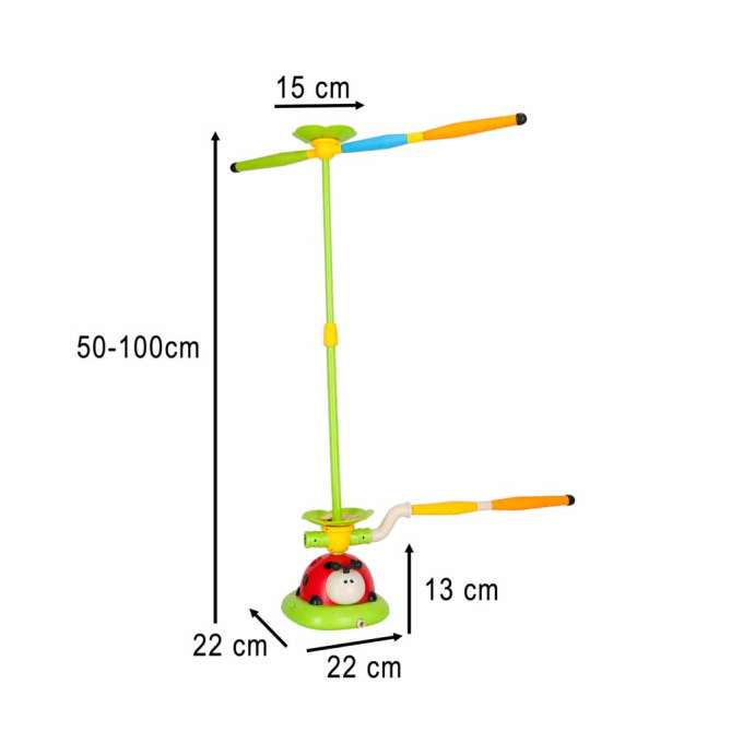 Arcade game for children spinning pole target throwing ladybug 5-in-1