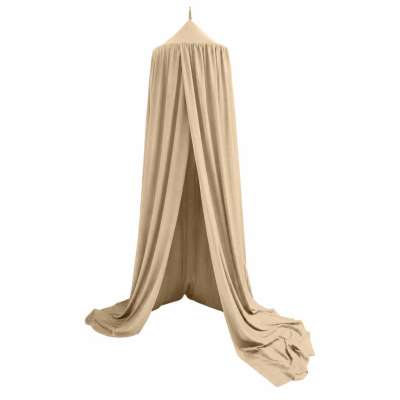 Baby canopy over crib curtain tent tipi hanging beige