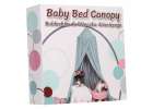 Baby canopy over crib curtain tent tipi hanging beige 7