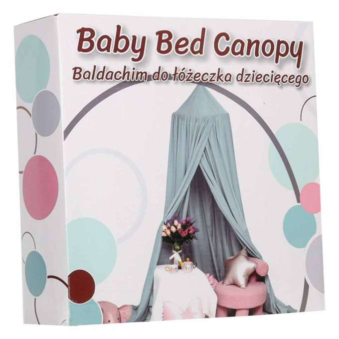 Baby canopy over crib curtain tent tipi hanging beige