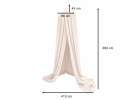 Baby canopy over crib curtain tent tipi hanging beige 8