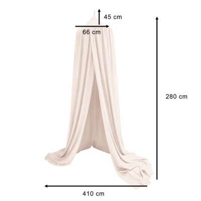 Baby canopy over crib curtain tent tipi hanging beige