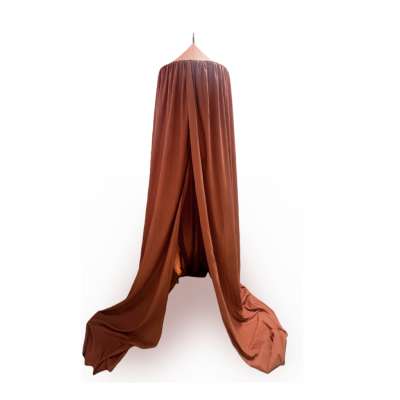 Baby canopy over crib curtain tent tipi hanging dark pink