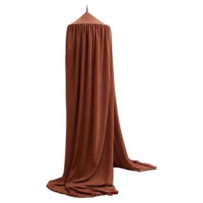 Baby canopy over crib curtain tent tipi hanging dark pink
