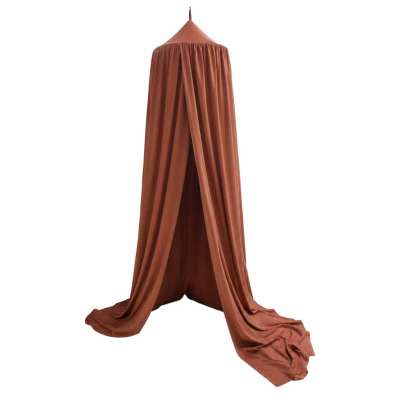 Baby canopy over crib curtain tent tipi hanging dark pink
