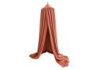 Baby canopy over crib curtain tent tipi hanging dark pink 3