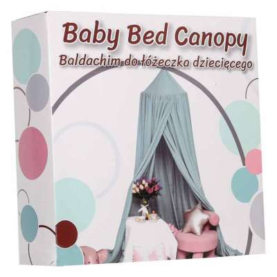 Baby canopy over crib curtain tent tipi hanging dark pink