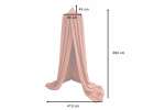 Baby canopy over crib curtain tent tipi hanging dark pink 8