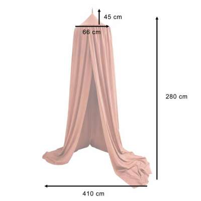 Baby canopy over crib curtain tent tipi hanging dark pink