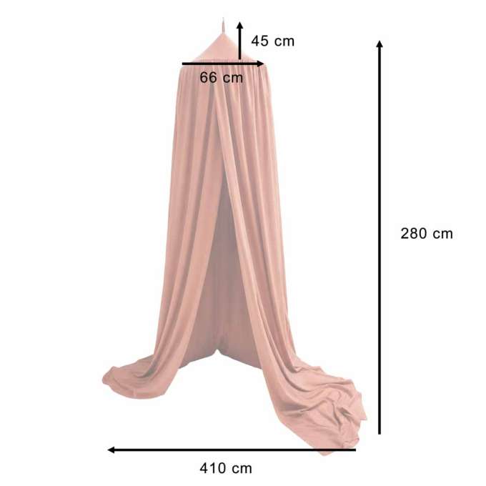 Baby canopy over crib curtain tent tipi hanging dark pink