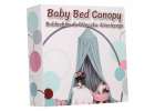 Baby canopy over crib curtain tent tipi hanging light pink 7