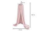 Baby canopy over crib curtain tent tipi hanging light pink 8