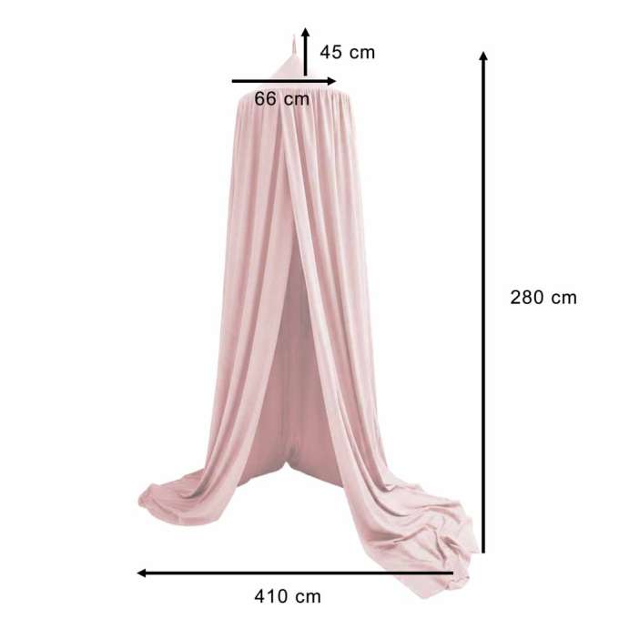 Baby canopy over crib curtain tent tipi hanging light pink
