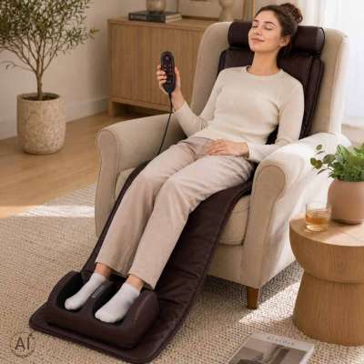 Back massager massage mat with remote control Shiatsu heating leg massage