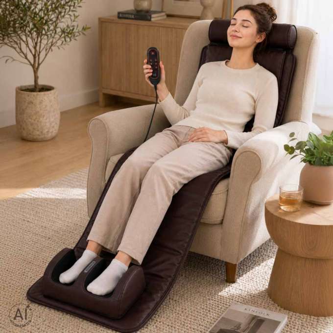 Back massager massage mat with remote control Shiatsu heating leg massage