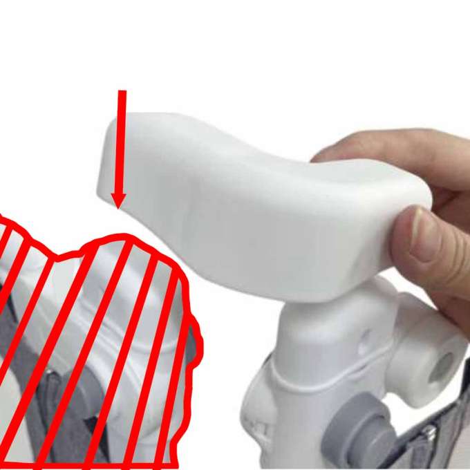 Bed railing safety locking guard rail 140cm grey