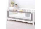 Bed railing safety locking guard rail 160cm grey 12