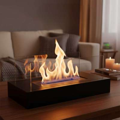 Biofuel stove freestanding tabletop fireplace for smokeless rectangular