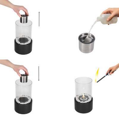 Biofuel stove freestanding tabletop fireplace for smokeless vertical
