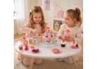 Birthday cake three-story velcro cutting cake music light 117 pieces blue 3