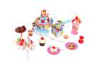 Birthday cake three-story velcro cutting cake music light 117 pieces blue 4