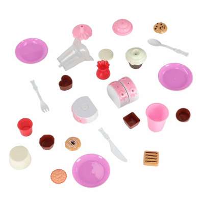 Birthday cake three-story velcro cutting cake music light 117 pieces blue