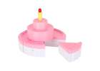 Birthday cake three tier velcro cutting cake music light 117 pieces pink 4