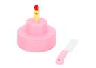 Birthday cake three tier velcro cutting cake music light 75 pieces pink 2