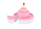 Birthday cake three tier velcro cutting cake music light 75 pieces pink 3