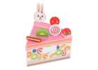 Birthday cake three tier velcro cutting cake music light 75 pieces pink 8
