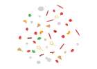 Birthday cake three tier velcro cutting cake music light 75 pieces pink 11
