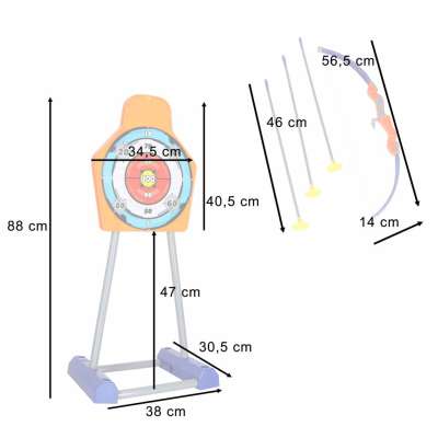 Children's bow arrows moving target archery shooting set