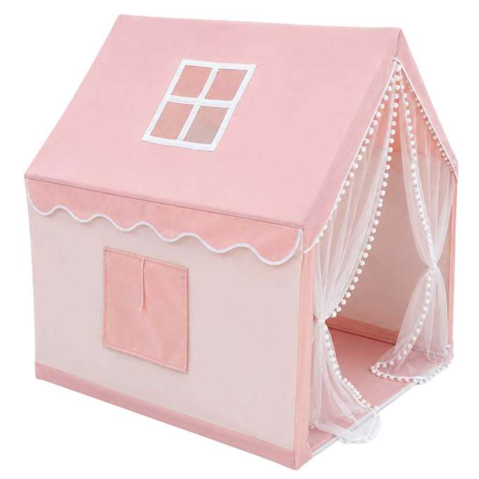 Children's play tent foldable orange for the kids' room